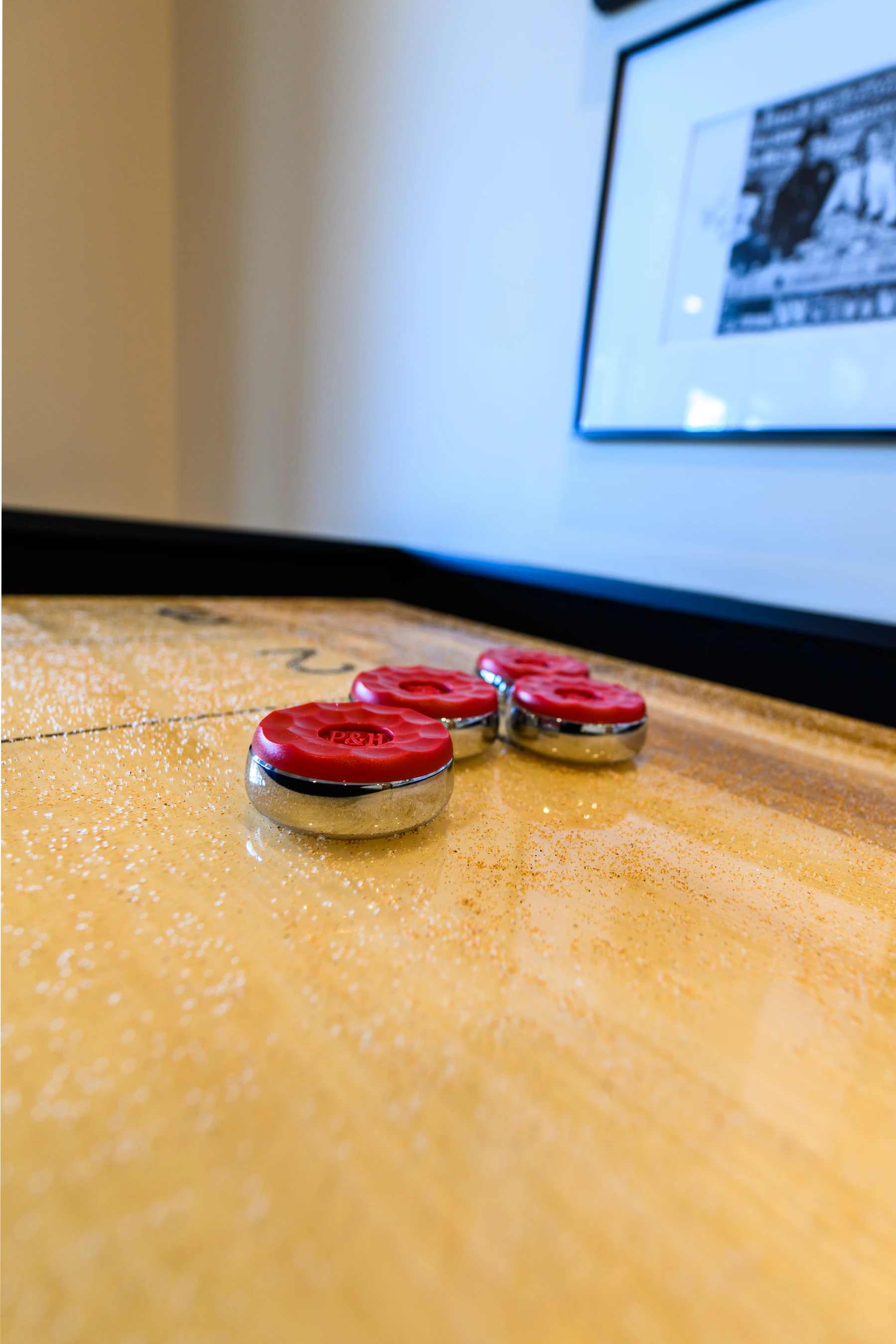 Interior detail in the SlopeSide Escape ski home at Tamarack Resort, showing wood finishes.
